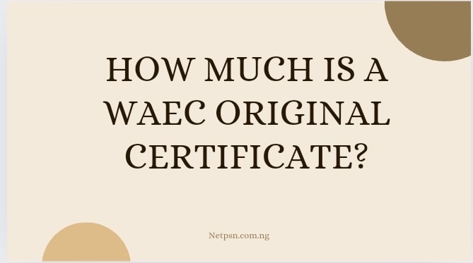 Read more about the article How much is a WAEC original certificate?