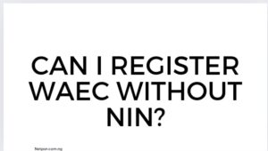 Read more about the article Can I register WAEC without NIN?