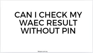 Read more about the article Can I check my WAEC result without PIN?